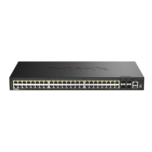 Image of D-Link DGS-1530-52P Stackable Smart Switch 48 Ports 1G PoE+, Power Budget 370W + 4 Ports 10G SFP+, 6kV Surge Protection on ethernet Ports, QoS, Enterprise Security, RPS Support