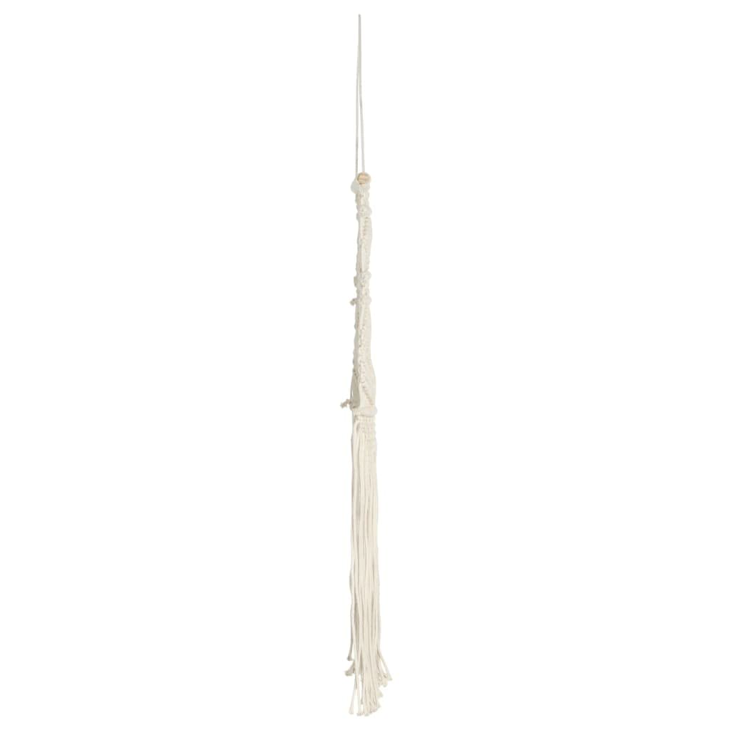 LKJVFCPW Makrama, ozdoba na ścianę, 40 x 80 cm, bawełna, styl boho, dekoracja ścienna do salonu, sypialni, ręcznie wykonany, dywan ścienny, kolor kremowy
