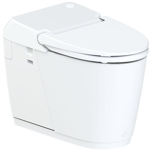 SFA - WC Broyeur Sanismart - Ultra Léger - Design Moderne - Chasse Spirale Eco+ - Matériau Hygiénique - Cuvette Sans Bride - Entretien Simple - 39,4 x 71,9 x 51,6 cm - 550 W - Made In France - 17,5 kg