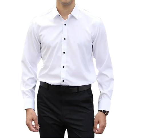Chemise d'été homme chic blanche XL à manches longues boutonnées