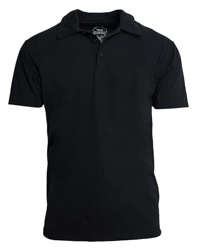 True Classic Polo Shirts for Men – Mens Polo Shirts Short Sleeve Cotton, Dry Fit Golf Shirt for Men, Personalized Custom Cut