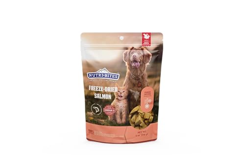Image of Nutri Bites Freeze-Dried Salmon Dog & Cat Treats, Single Ingredient, 2-Pack