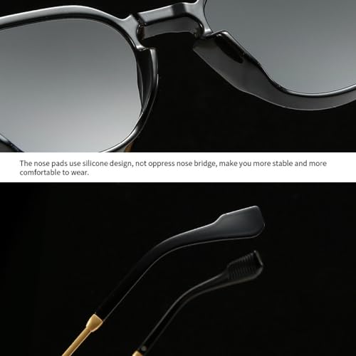 Lunettes de soleil ovales rondes mode Punk rétro tendance chic - 4
