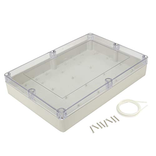 Image of Sourcingmap 15"x10.2"x3.35"(380mmx260mmx85mm) Waterproof Large ABS Junction Box Universal Electric Project Enclosure Clear Cover Case