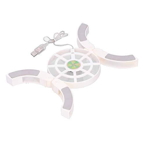Laptop Cooler Cooling Pad Wisoqu DRS04 con Doble Ventilador, Luz LED Azul y 12 Almohadillas Antideslizantes, Blanco miniatura 6
