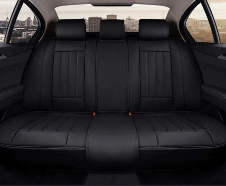 Image of Hi Art Leatherette Custom Fit Front and Rear Car Seat Covers Compatible with Renault Duster, [Black1]