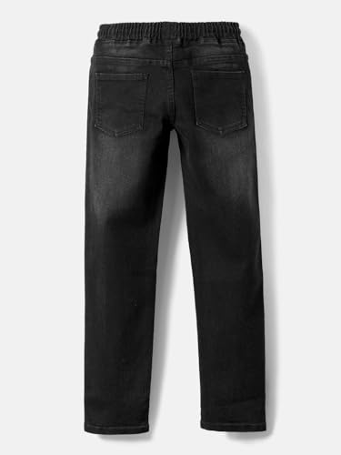 Image of Urbano Juniors Boys Mid Rise Regular Fit Washed Denim Jogger Jeans Stretchable