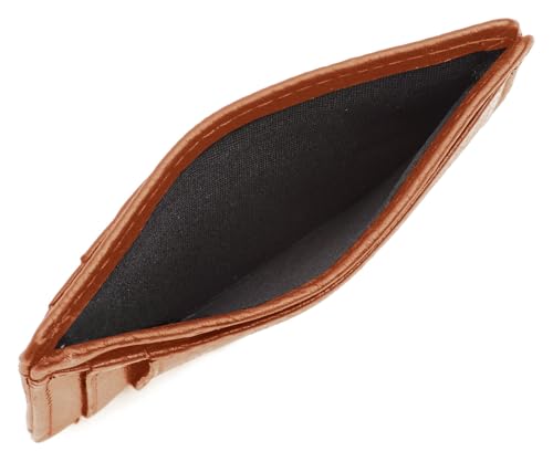 Image of WildHorn Leather Card Holder for Men & Women (Orange)