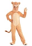 Disney The Lion King Nala Costume for Girls - Plush Jumpsuit with Headpiece, Gloves, and Shoe Covers Large