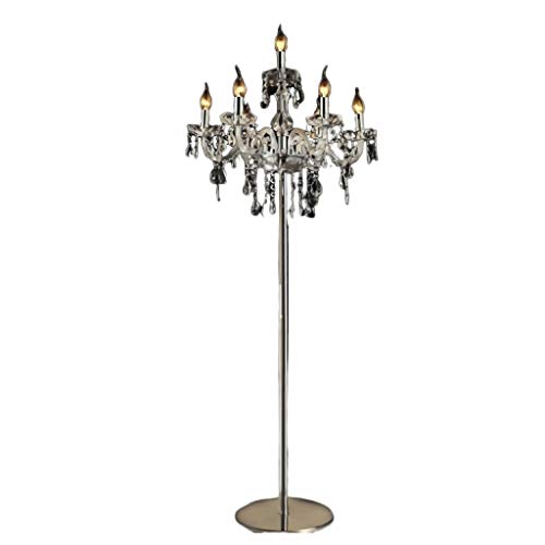 Lampe sur Pied Lampadaires Lampadaire en cristal de luxe K9, lampadaire en forme de bougie for le lampadaire à économie d'énergie E14 * 7 du salon de la chambre à coucher Lampadaires Luminaires intéri