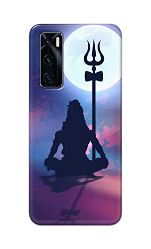 Image of Printed Hard Back Cover Case for Vivo V20 SE Back Cover (Lord Shiva) -1302