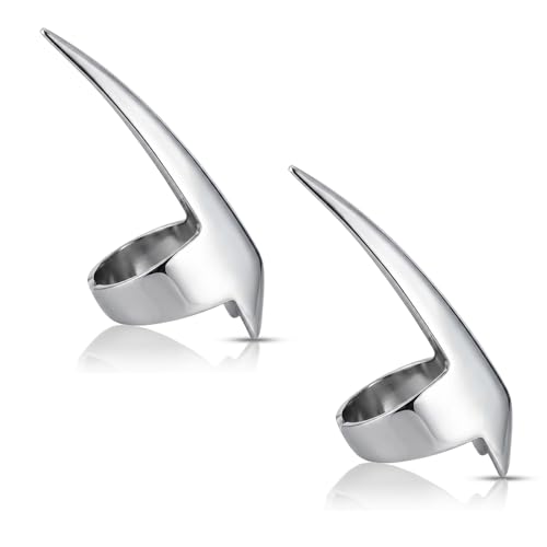 Hair Parting & Sectioning Ring - Stainless Steel Finger Tool For Braiding Hair Pick for Precise Durable Dreadlocks Wig Quick Installation of Human Hair Extensions Styling Tools (PolishSet)