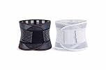IJAMI LA Back Pain Support Belt, Breathable Lumbar Brace for Lower Back Pain Relief and Sciatica, UK Medical Support Belt (Gray, L)