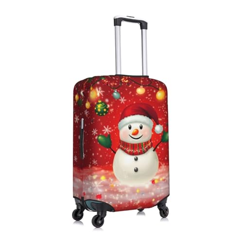 Galaxy Snowflake Snowman Luggage covers for Suitcase Bell Snow Travel Suitcase Protector Anti Scratch Suitcase Cover Fit 25-28 inch3