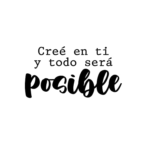 Vinilo decorativo con frase motivacional en español miniatura 4