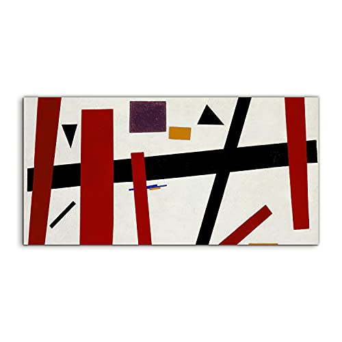 Tableau en Verre Trempé Kazimir Malevich Art Mural Haut de Gamme 140x70cm
