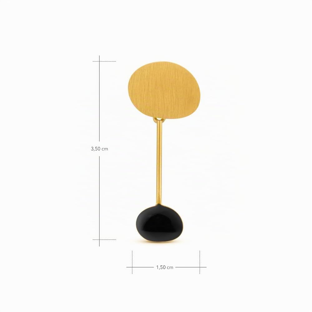 PENDIENTES DORADOS MIRÓ JEWELRY | Diseñado por Joidart | Colección Miró | Metal con baño de oro de 24 K