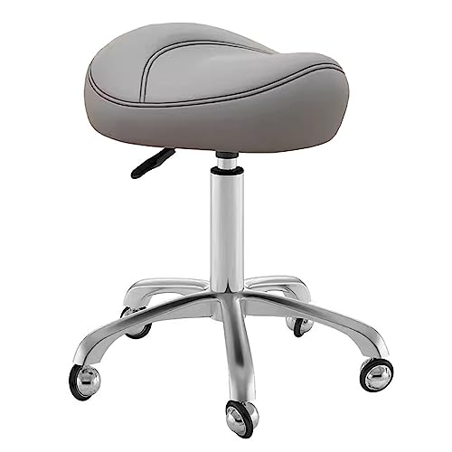 Genérico Silla de Silla de Montar Profesional Taburete con Ruedas, 15.3-20.8 Silla de salón Silla de Silla de Silla Negro Negro Brown Brown Hidráulico Hidráulico