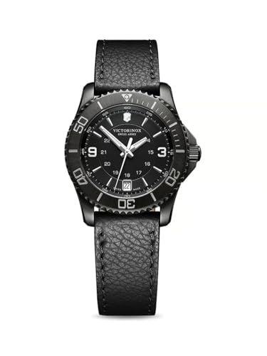 [�r�N�g���m�b�N�X] Victorinox �r���v Women's 'Maverick' Swiss Quartz Stainless Steel and Leather Casual Watch, Color:Black �X�C�X���N�H�[�c 241788 