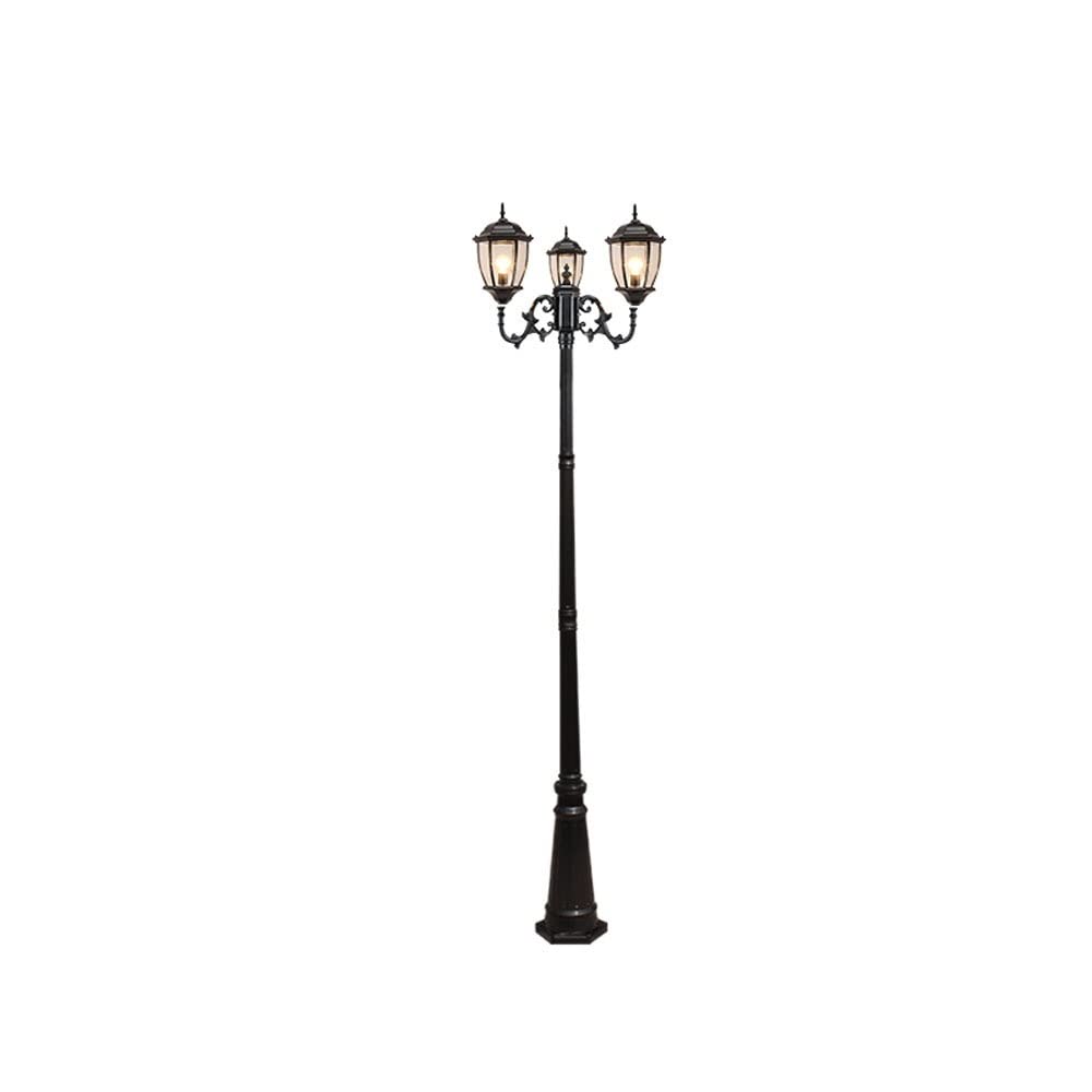 Lampadaire extérieur étanche IP54 à 2 lumières, Ultra-Lumineux, en Aluminium, Style européen, pour Jardin, Rue, Villa, terrasse, pelouse, Sol, Stade,