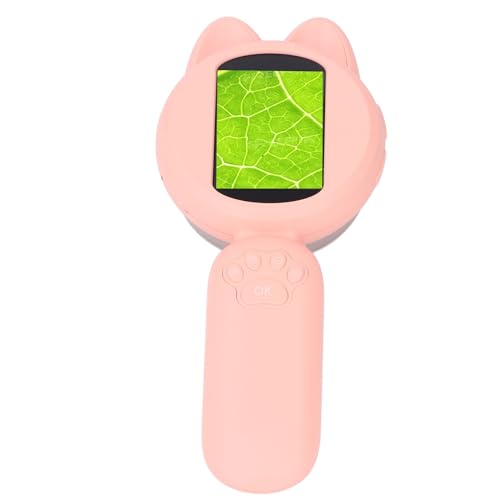 Microscope numérique enfants rose écran HD IPS pour exploration extérieure légère