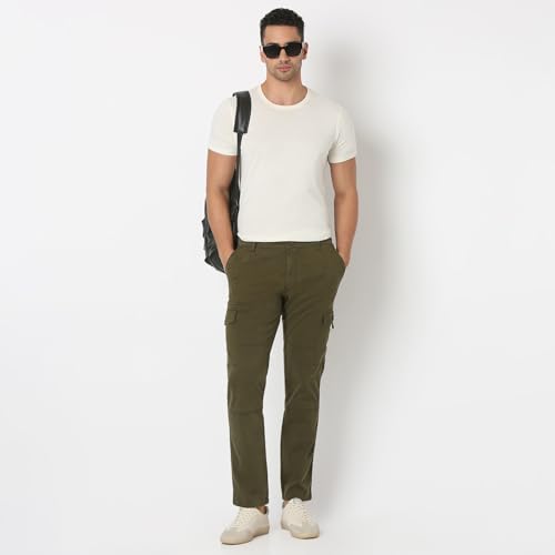 Image of Spykar Men's Regular Cargo Pants