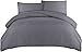 Produktbild Utopia Bedding Bettwäsche Set - Mikrofaser Bettbezug 230x220 cm + 2 Kissenbezüge 50x75 cm - Grau