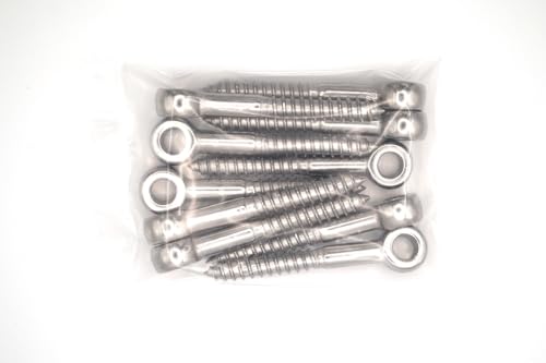 Eye Bolt with Wood Thread 8 x 60 4 Pieces Stainless Steel A4 - Ring Bolt with Wood Thread, Eye Bolt/Eye Bolt - NIRO, Nirosta, AISI 316 - Image 3