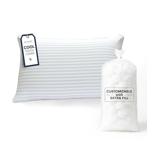 Beckham Hotel Collection Summer Sanctuary Queen Pillow - Cooling Qmax Adjustable Down Alternative...