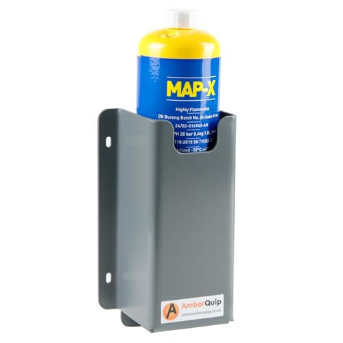 AmberQuip Mapp Gas Propane Cylinder Bottle Holder. Ideal for Van Storage & Workshop. Grey