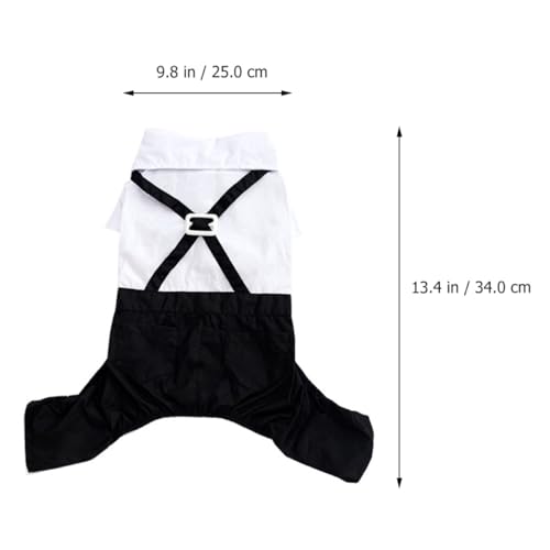 Disfraz Formal para Perro XL con Moño y Tirantes miniatura 2