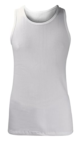 HEAT HOLDERS - Mens Cotton Winter Fleece Thermal Underwear Sleeveless Top Vest