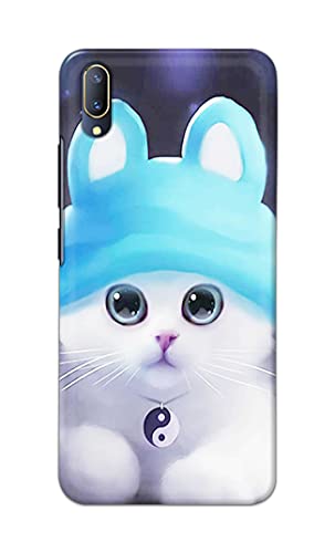 Image of Chinese Cutie Kitten Cat Big Eyes Lovely Girl Ears Hard Back Case Cover for Vivo V11 Pro / X21s Back Cover -(J5) VNS2221