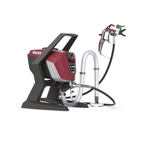 Titan ControlMax 1500 0580005 High Efficiency Airless Paint Sprayer, HEA technology decreases overspray by up to 55% while delivering softer spray providing a consistent spray pattern