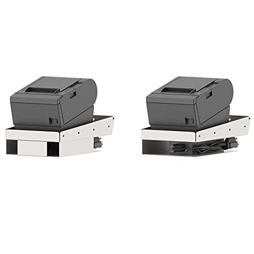 Image of Stainless Steel Printer Tray (for POS and KDS Printer, Point of Sale and Kitchen Display, Mounts to Wall or Shelf Edge) (Storage Compartment)