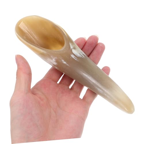 Palo de masaje de cuerno de buey natural pack de 2 piezas pulido a mano para el cuidado facial 4