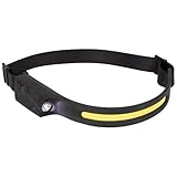 Trespass Linterna frontal 2 en 1 Pharus – Linterna frontal recargable USB-C con 5 modos de luz, faro delantero LED con distancia de haz de 150 pies, LED COB y XPE, hasta 8 horas de carga