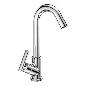 ATHEM Brass Swan Neck Washbasin Tap, Silver, Chrome Finish, Cute 360 Degree Rotating 2 Modes Water Saving Faucet | Faucet for Wash Basin