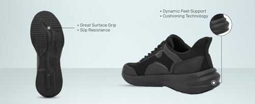 Red Tape Men’s Trail and Road Running Shoes Lightweight Cross-Training Athletic Sneakers Cushioned Insole Lace-Up Fit Non-Slip Soft Sole Comfortable Wide Toe Breathable Sports Walking Gym Trainers3