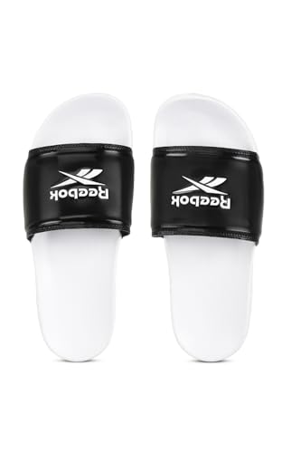 Image of Reebok Men's Slides EVA Cushioned Lightweight Comfortable Slippers for Men | Cushion Sole Chappal | Daily Use, Home & Travel | AG Sole Slide