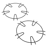 ELAYARD 2Stücke Gasherd Racks für Emaille und Milchtöpfe Rutschfeste Unterstützung für Sichere Topfplatzierung Kompatibel mit Haushaltsgasherden Schwarz