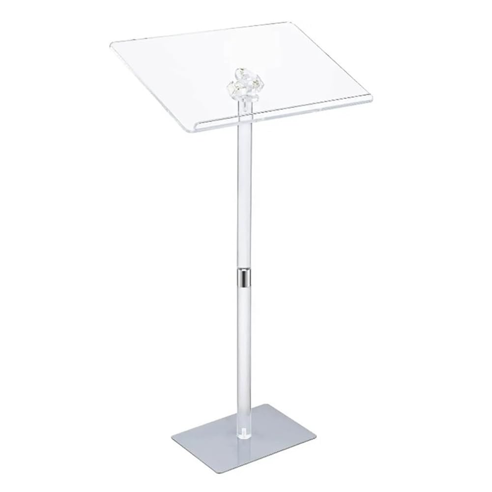 Regolabile Acrilico Music Stand per Chiesa Matrimonio Votazione Supporto Concerto Performance Holder Ristorante Reception Display Chiaro Leggerns E Podio
