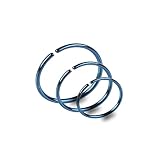 Ayoiow Helix - Piercing para hombre, de acero quirúrgico, color azul, redondo, forma de anillo, piercing para la nariz