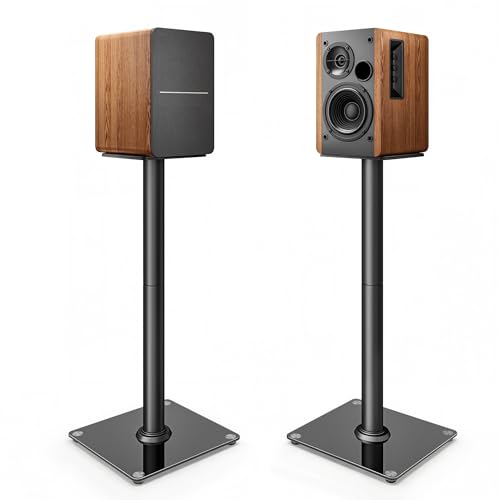 PEGZONE Speaker Stands Pair for Surround Sound,55 LBS Capacity,30.1 inch Floor Bookshlef Speaker...