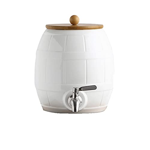LTLWSH Cerámica Dispensador De Agua Con Grifo,Hervidor de agua fría conjunto de casa creativa sala de estar tetera resistente al calor de alta temperatura con grifo hervidor de agua fría,Single kettle