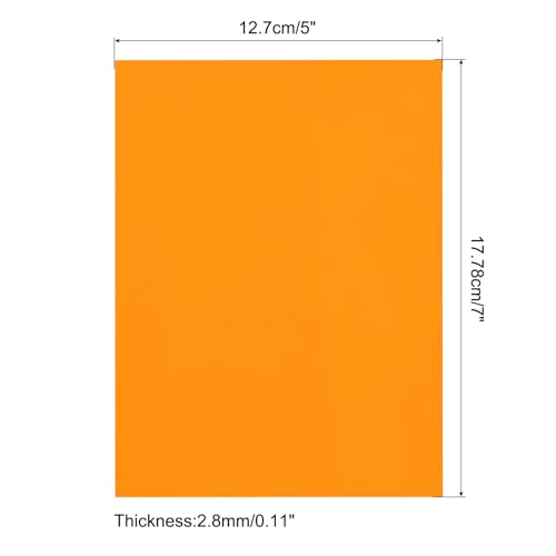 Image of MECCANIXITY 6 Pcs PMMA Acrylic Sheets Colored Transparent 7 x 5Inch Orange Acrylic Sheets for DIY Projects, Art, Crafting, Laser Cutting & Engraving