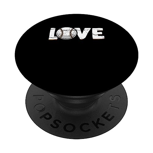 Amour Baseball | Pitcher Catcher Batter | Joueur de baseball PopSockets PopGrip Interchangeable