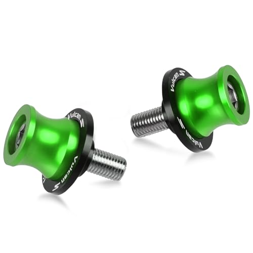 Motorrad M10 X 1,25 Rahmenstützen Schrauben Schieber Schwingenspulen Schieberschutz für Vulcan S 2015+ Vulcan S Tourer Performance SE Cafe Light Tourer Sport Vulcan S 650 2015–2023 (grün)