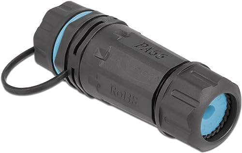 Connecteur de câbles RJ45 Cat 6A DeLOCK 86701 bleu noir 74 mm