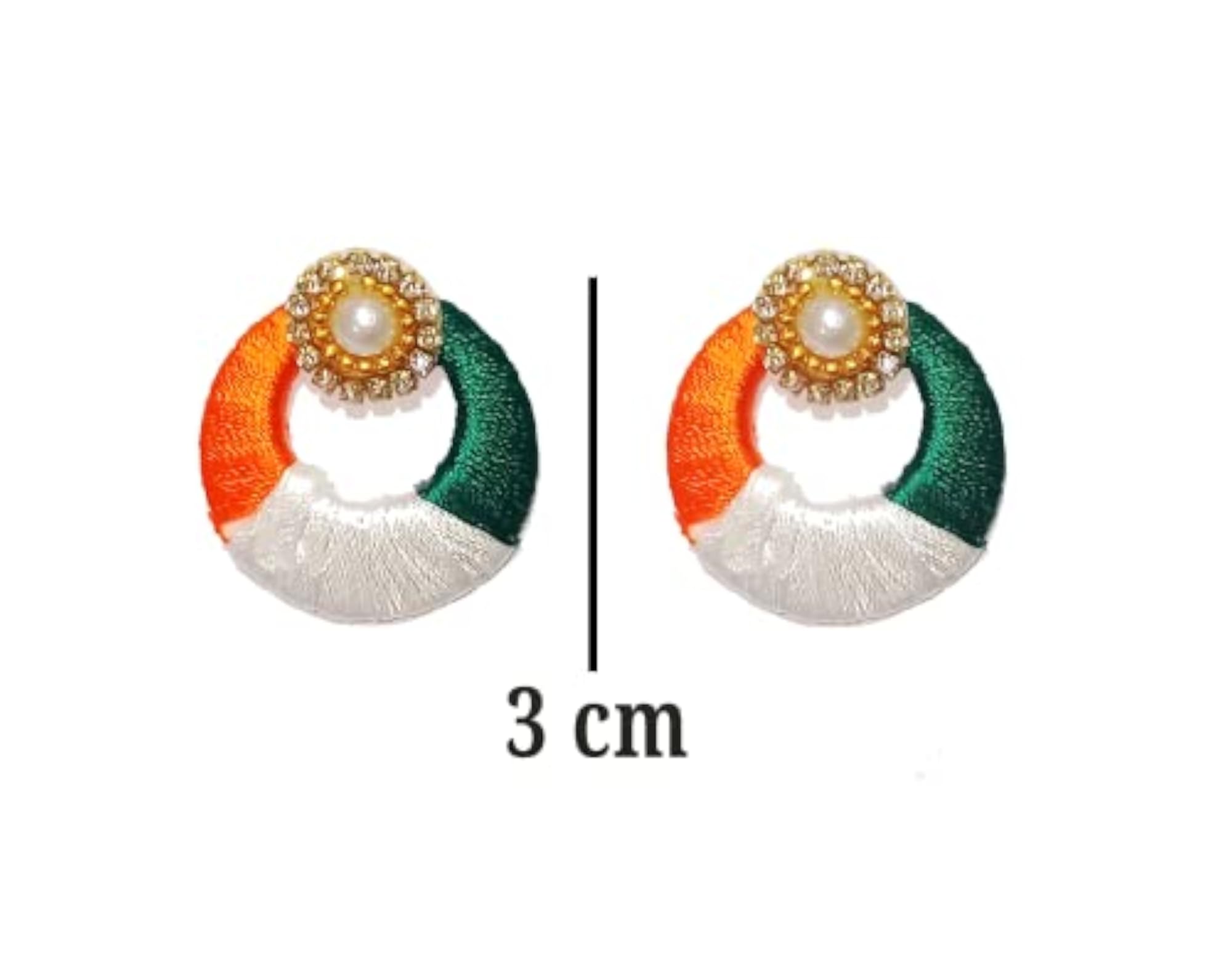 Handmade Silk Thread Chandbali Earrings for Women
